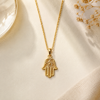 Hamsa Hand Pendant Necklace