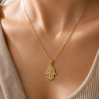 Hamsa Hand Pendant Necklace