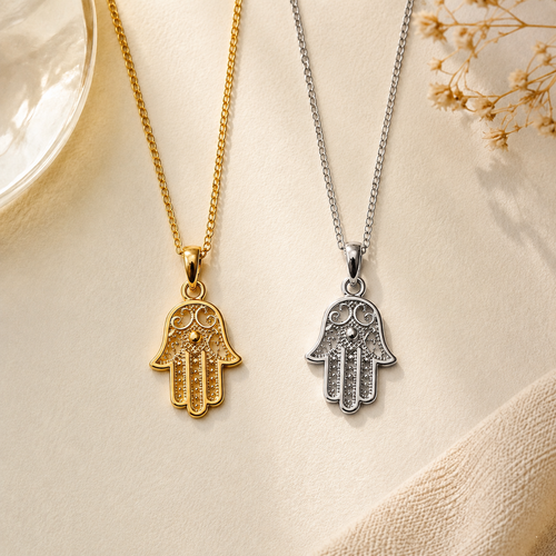 Hamsa Hand Pendant Necklace