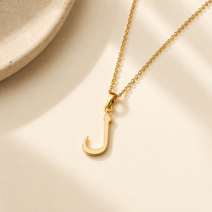 Arabic Initial Letter Pendant Necklace