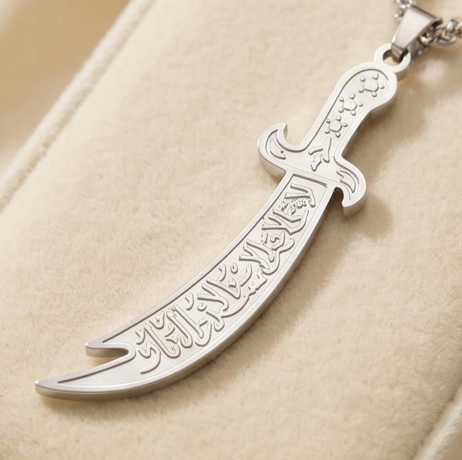 The Sabr Blade Silver Necklace
