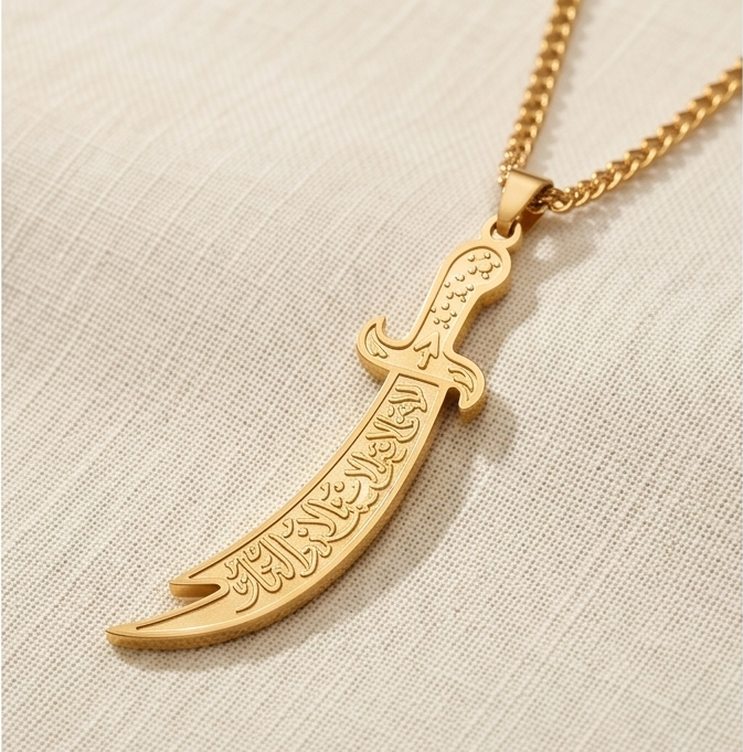 The Sabr Blade Gold Necklace