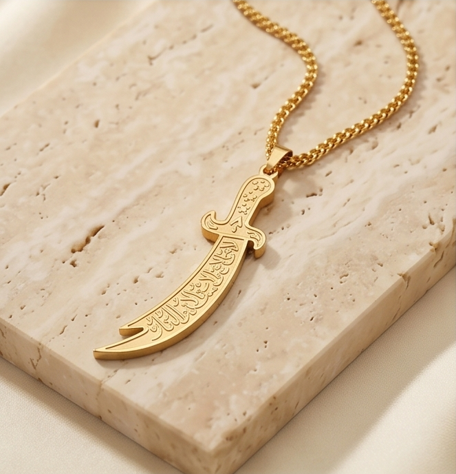 The Sabr Blade Gold Necklace