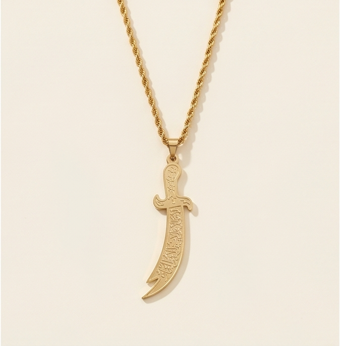 The Sabr Blade Gold Necklace
